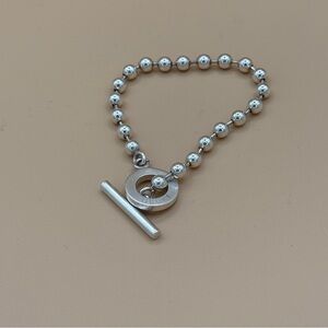 Gucci 925 Sterling Silver Boule Toggle Ball Chain Bracelet 7” with COA 14.5 g